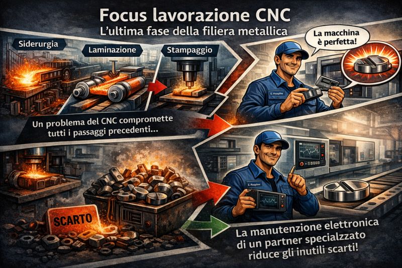 Focus Lavorazioni CNC di precisione e manutenzione elettronica